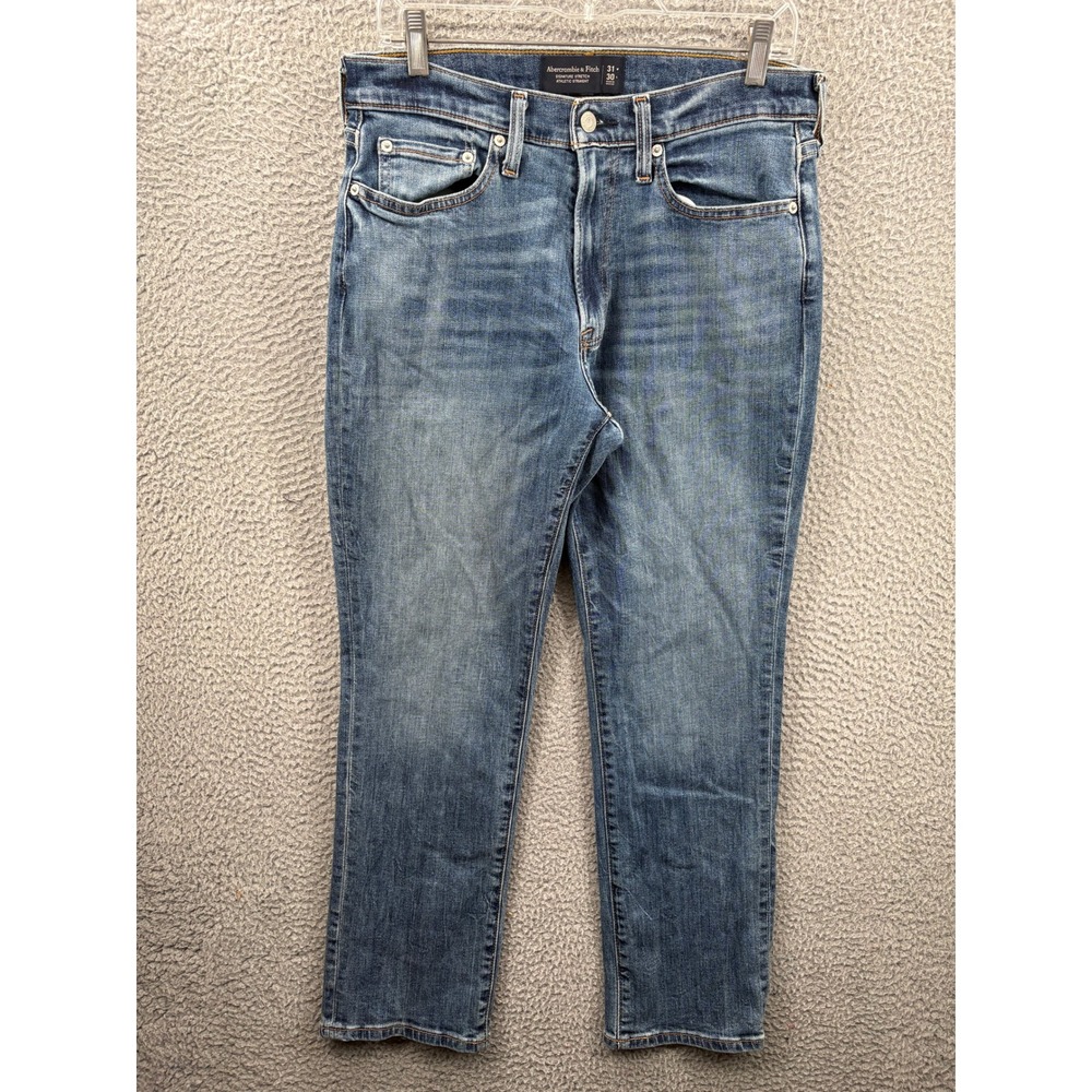 Abercrombie & Fitch Jeans Mens 31x28 Blue Signature Stretch Athletic Straight